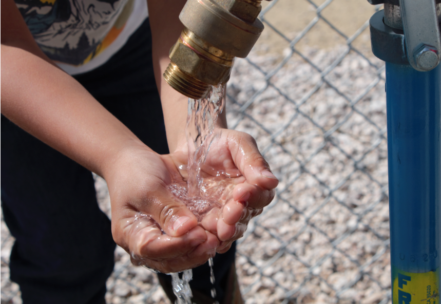 Hands holding Water 