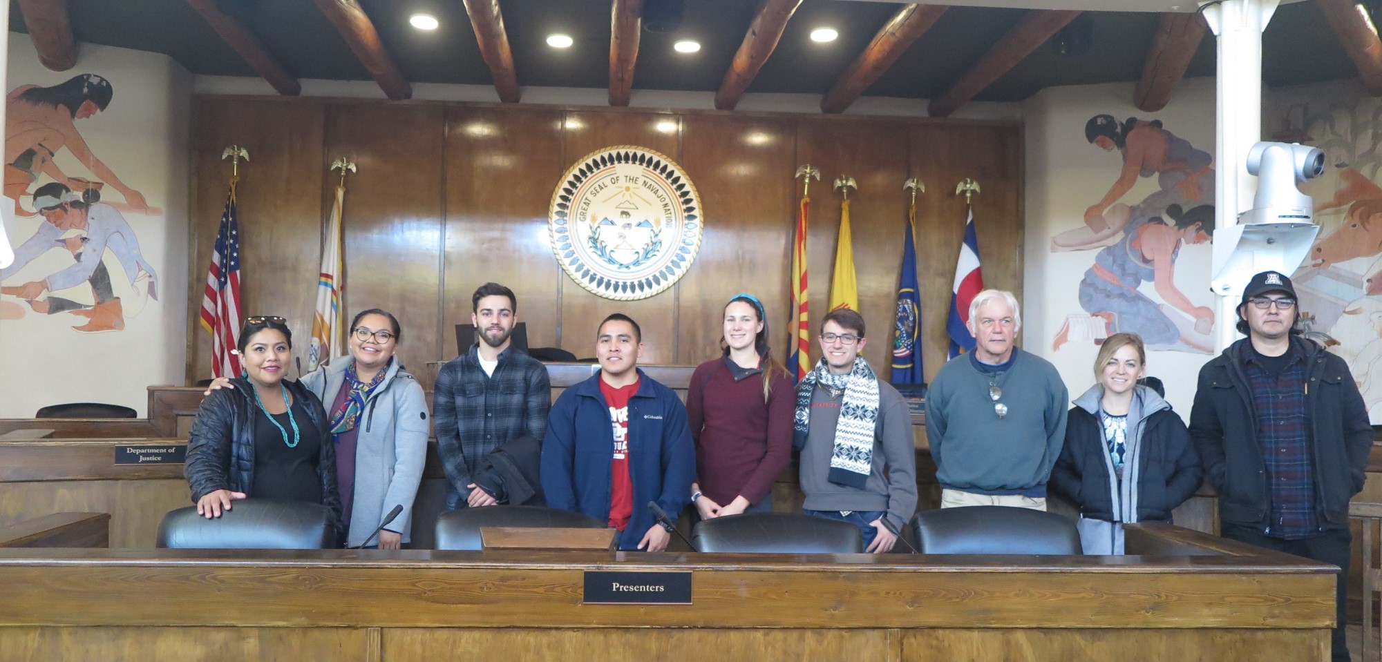 Students at Council Chambers