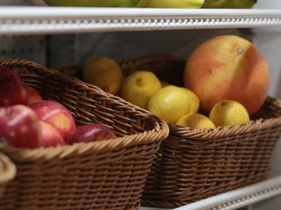 fruit in baskets