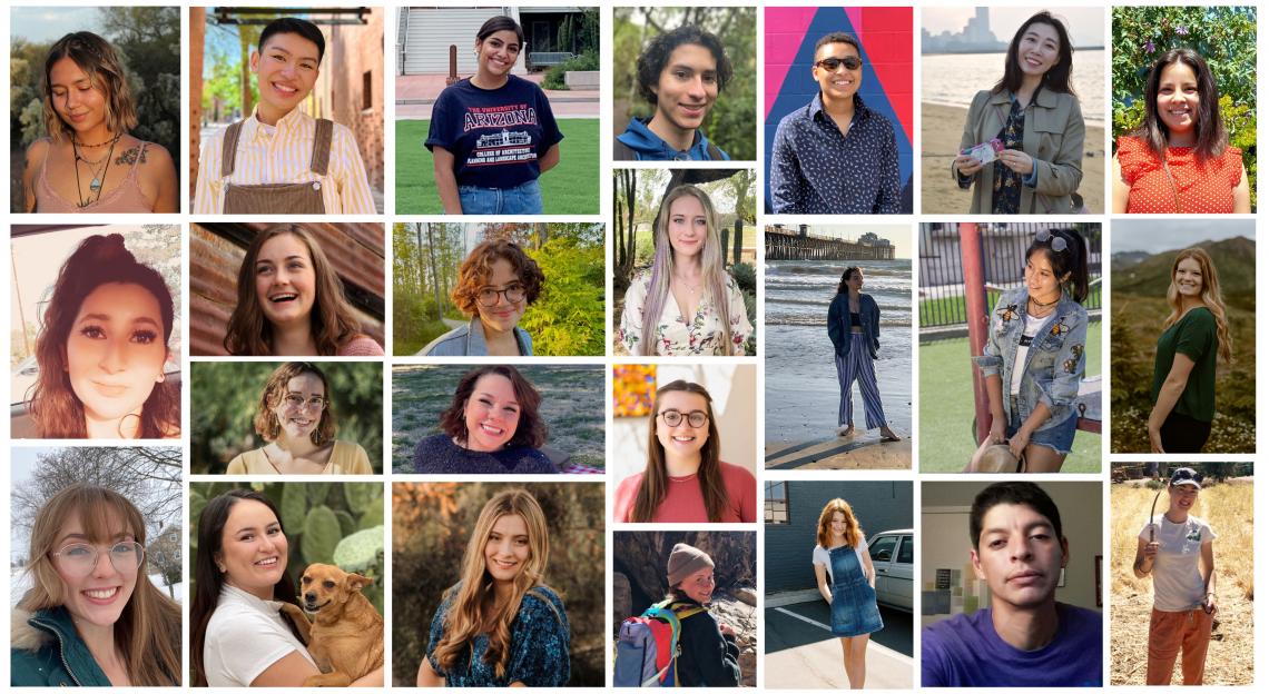 Collage of headshots for the 2022 Earth Grant cohort