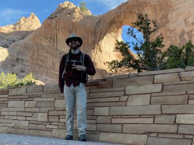 William Borkan at Window Rock, Arizona