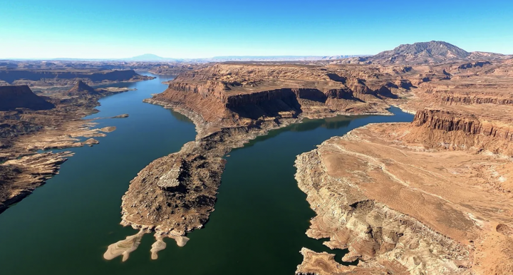 This aerial view of the Colorado River was shot with a GoPro camera.
